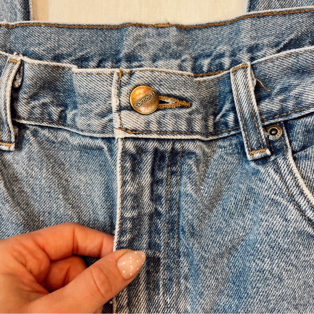 Vintage 90s Carhartt‎ Light Wash Traditional Fit Jeans Size 36x32 B17-DST - Picture 8 of 10
